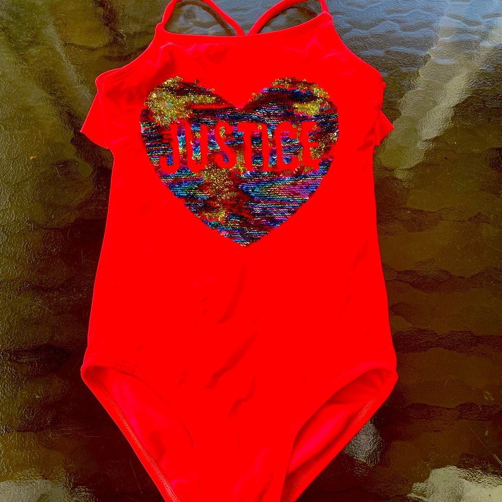 Justice bathing suit size 7